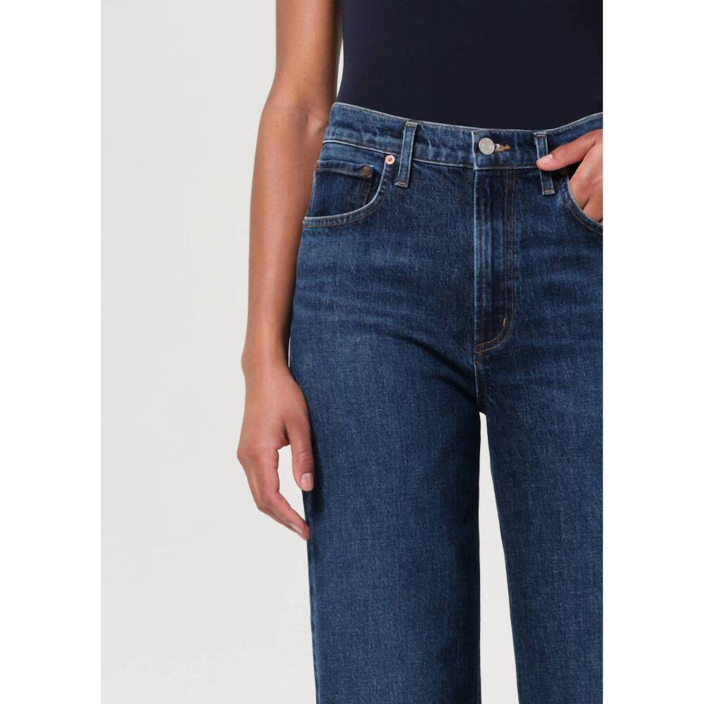 NEW AGOLDE ren high-rise waist and wide leg jean in echo - Picture 6 of 6